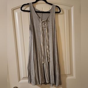 Lace Front Sleeveless Dress
